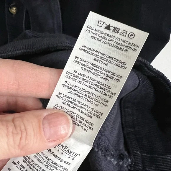 Boden Eloise Corduroy Navy Midi Shirt Dress Size 4 LONG - Picture 13 of 13